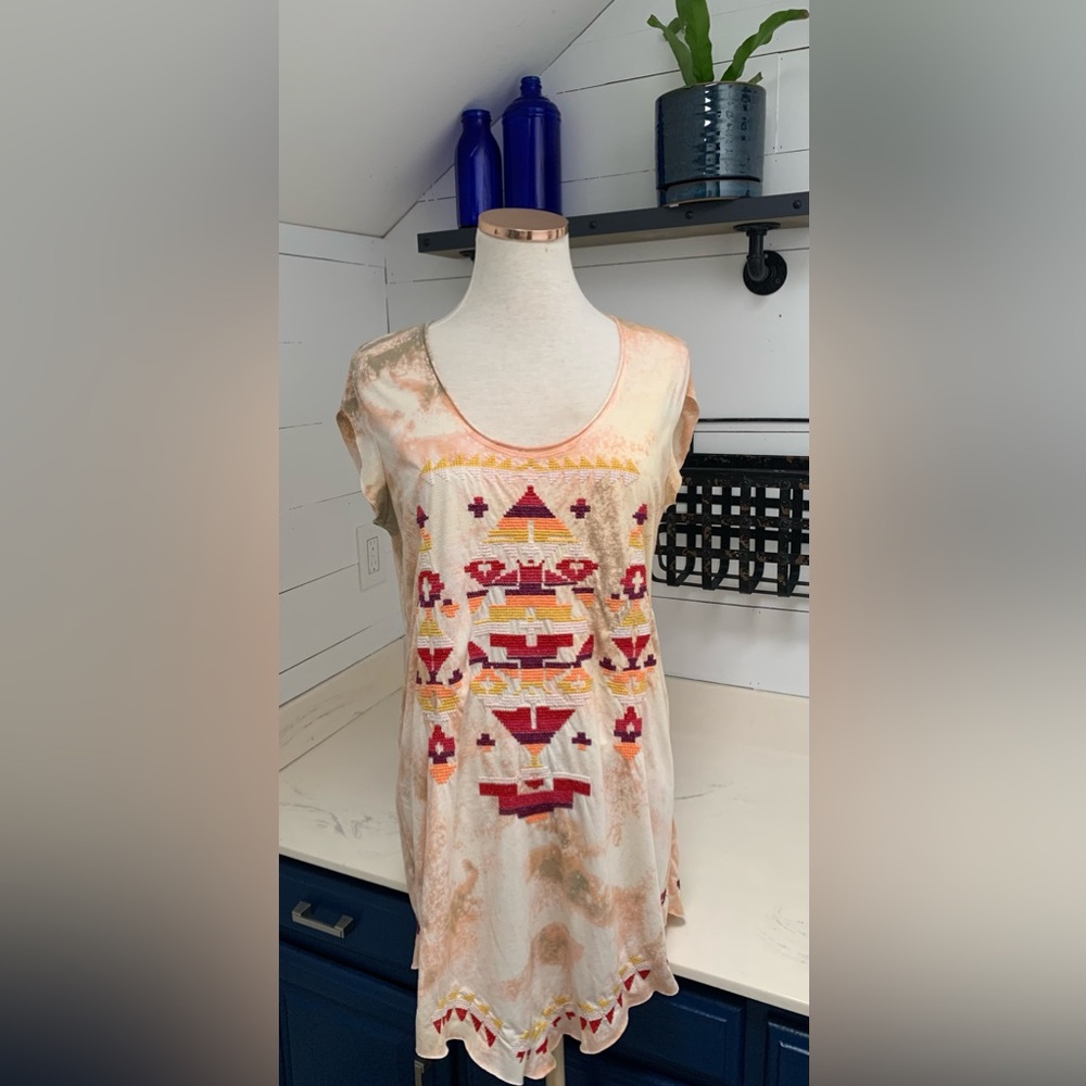 Johnny Was Aztec Print Tunic Dress
